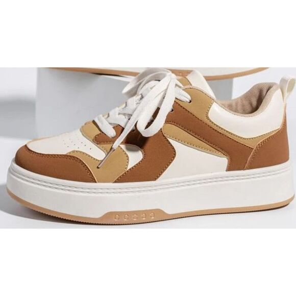 Women's Shein color block lace up sneakers, US11 - Picture 1 of 4
